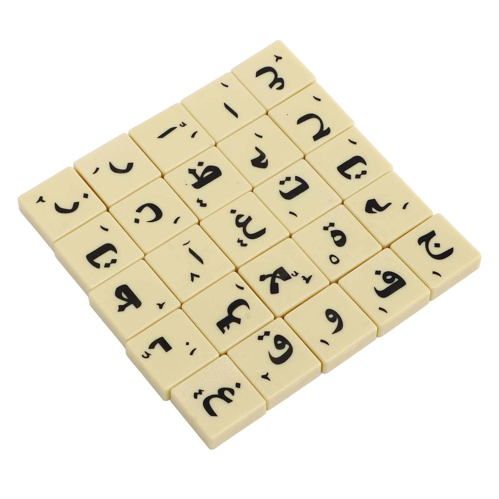 110Pcs Plastic Chess Pieces Arabic Letter Crossword Tiles Table